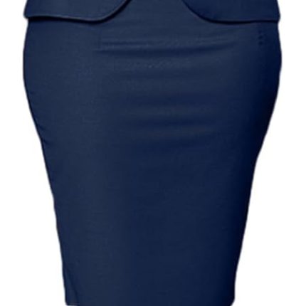 Women 2 Piece Suit Skirt Set Business Office Work Outfit Blazer Jackets Midi Pencil Skirt Suits Plus Size