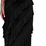 Women Summer Elegant Strapless Midi Ruched Bodycon Dress Solid Color Stretch Mesh Slim Party Cocktail Dresses