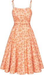 2026 Summer Dress for Women Spaghetti Strap Flowy Midi Beach Sundress Vintage Wedding Guest Cocktail Dress