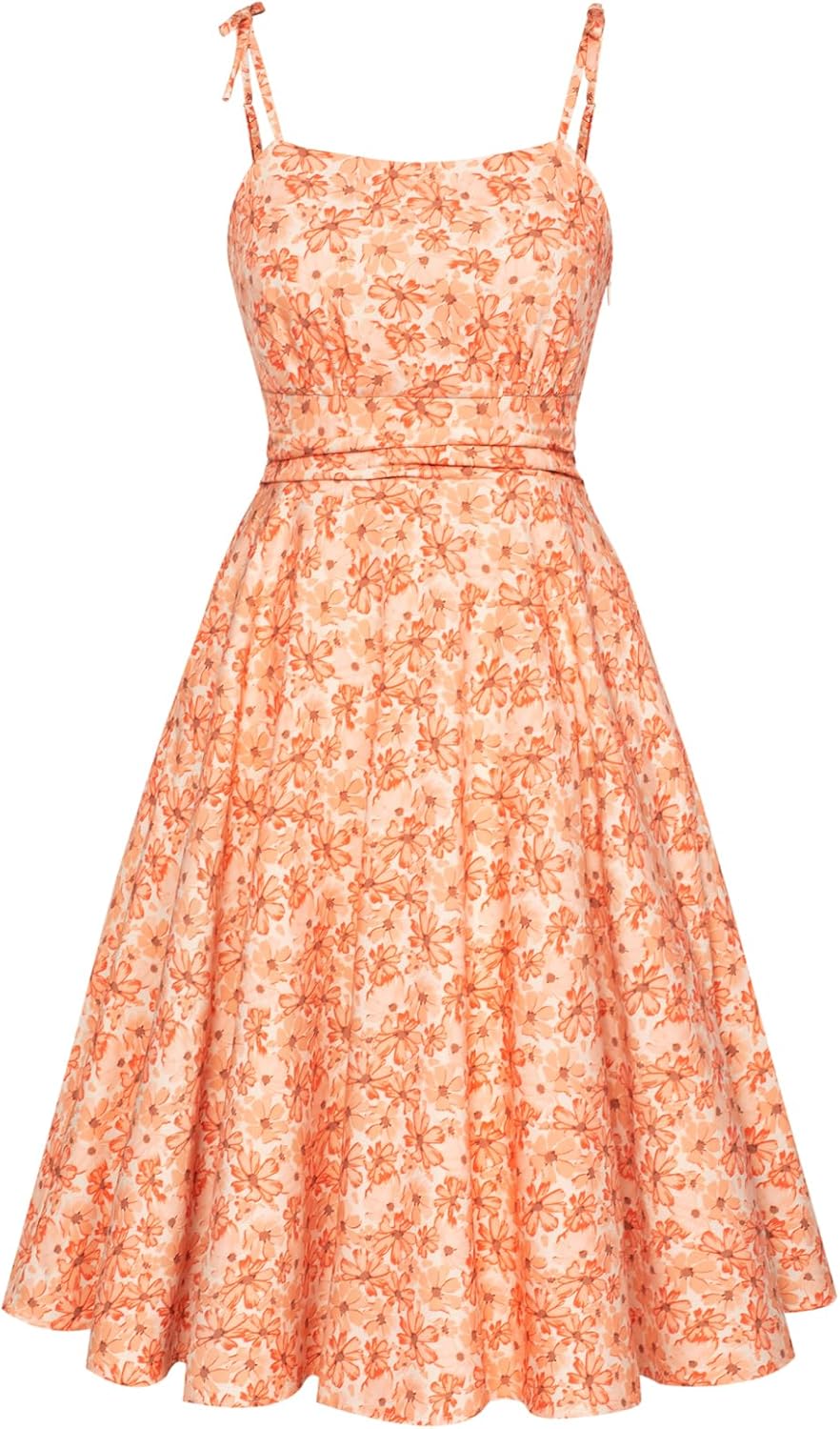 7188rA-LFL._AC_SL1500_.jpg 2026 Summer Dress for Women Spaghetti Strap Flowy Midi Beach Sundress Vintage Wedding Guest Cocktail Dress - Image 1