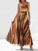 Women Summer Floral Maxi Dresses Elegant Spaghetti Strap Dress Printed Party Dress Beach Long Dresses - Image 2