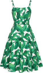 2026 Summer Dress for Women Spaghetti Strap Flowy Midi Beach Sundress Vintage Wedding Guest Cocktail Dress