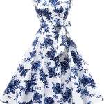 Women's Boatneck Sleeveless Swing Vintage 1950s Cocktail Dress New