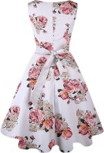 Women's 50s 60s Vintage Sleeveless Cocktail Party Dress with Pockets - Image 2