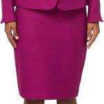 Women Three Button Blazer & Skirt, 2pc Set
