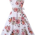 Women's 50s 60s Vintage Sleeveless Cocktail Party Dress with Pockets